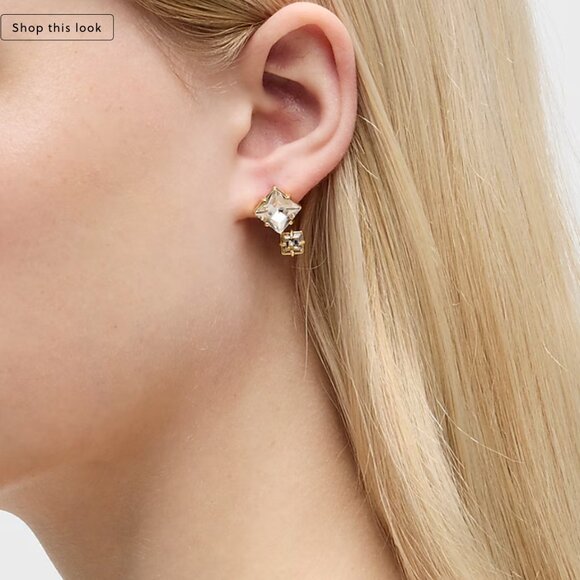 NWT JCrew Square Sparkle Earrings - Picture 1 of 3